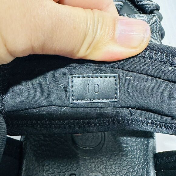 Gucci Run 10/US 10.5 Touch Strap Sandals Square G Jacquard Canvas Black NIB $970 - Picture 9 of 12